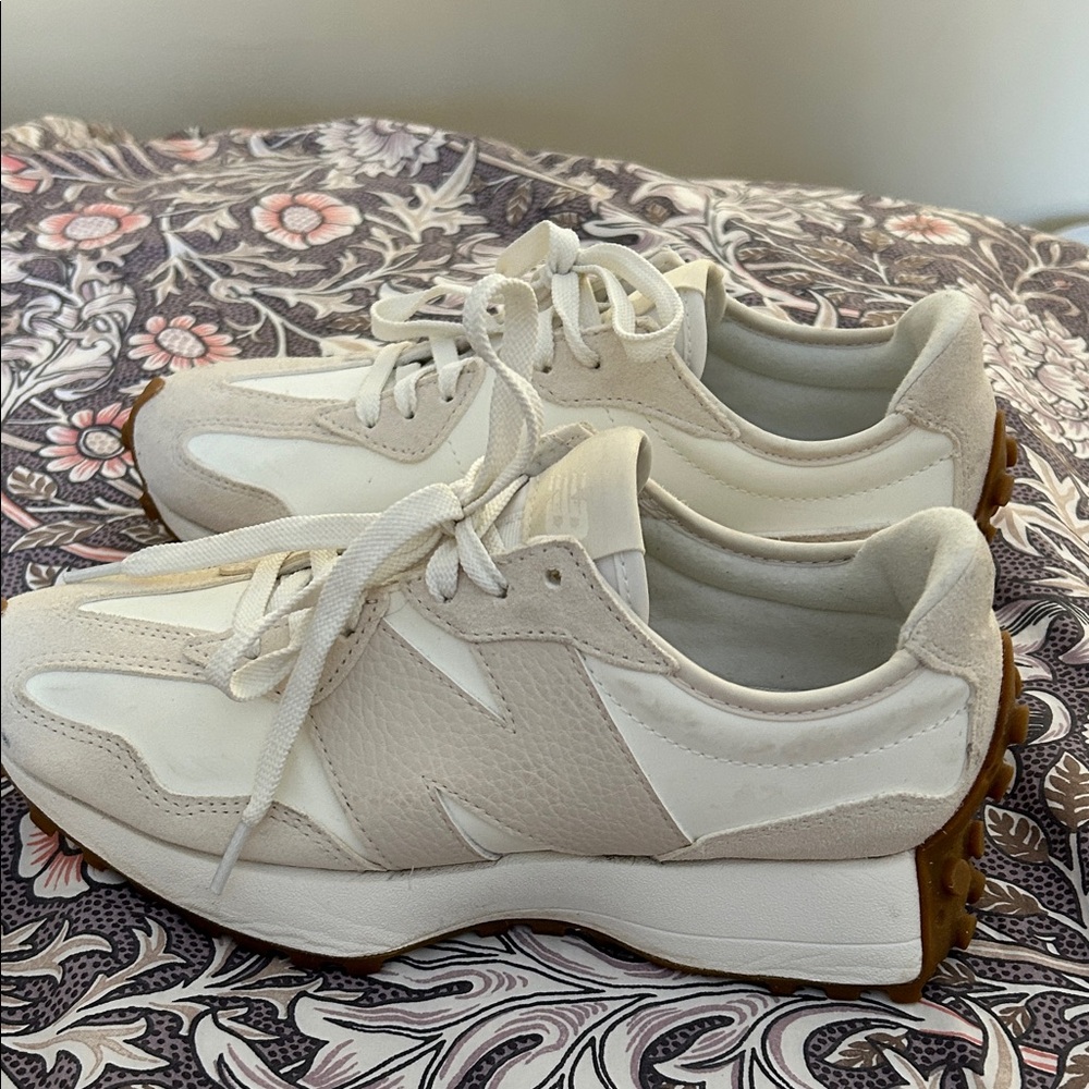 New Balance 327 Sneakers | Women’s Linen/Sea Salt and White | worn one weekend